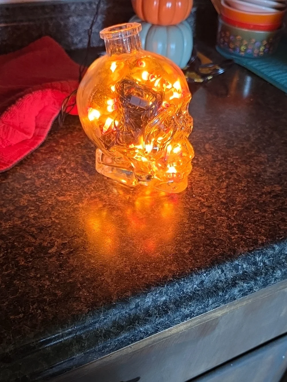 Light Up Glass Skull